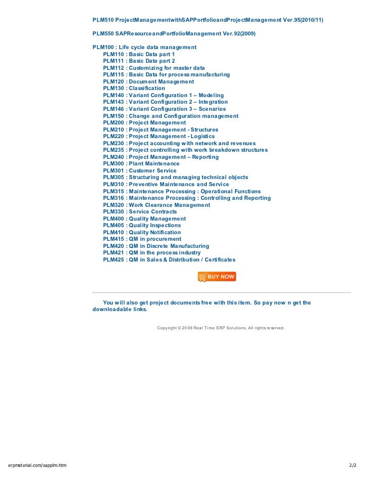 Sap Plm114 Pdf